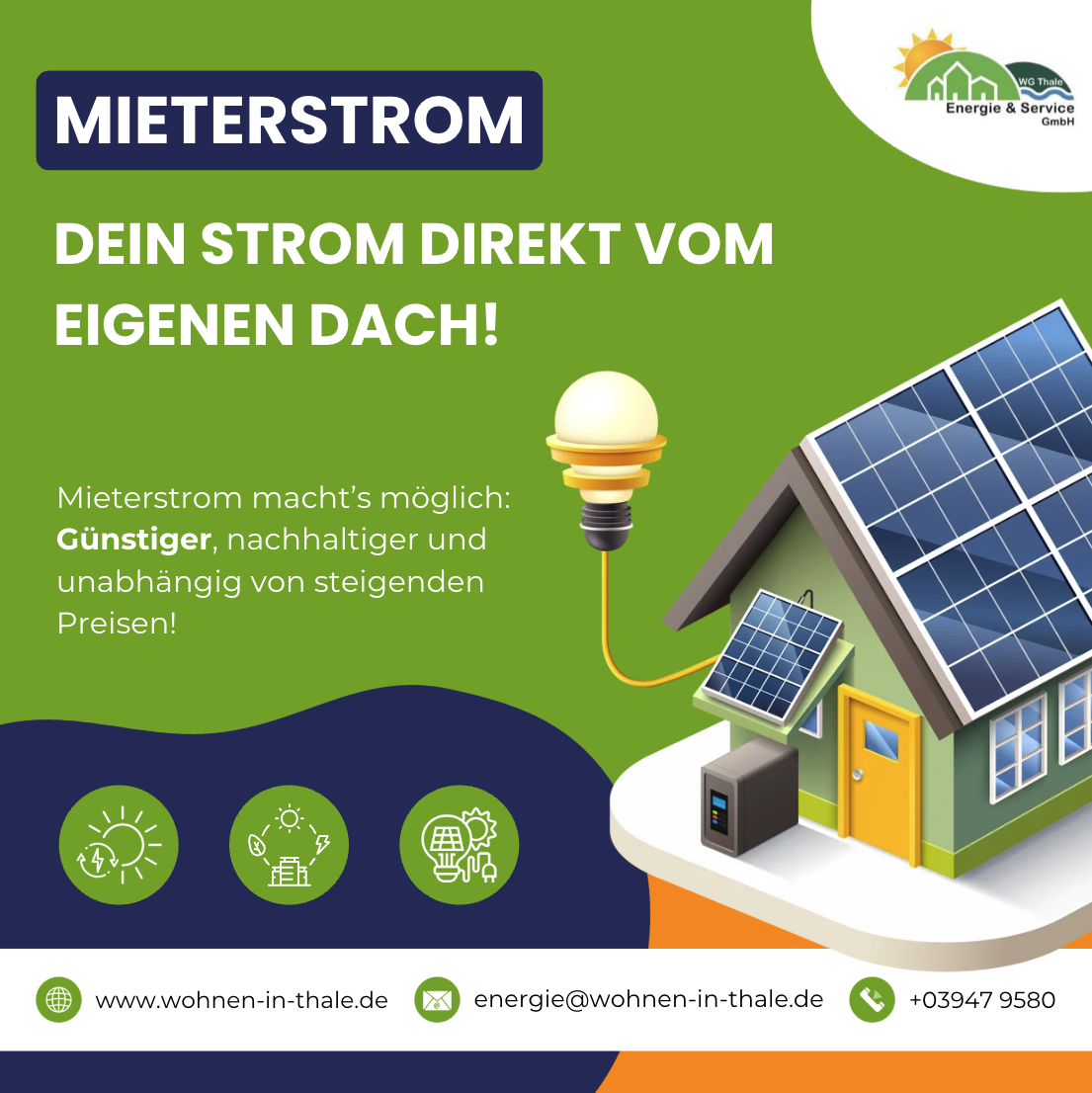 Mieterstrom — dein Strom direkt vom eigenen Dach